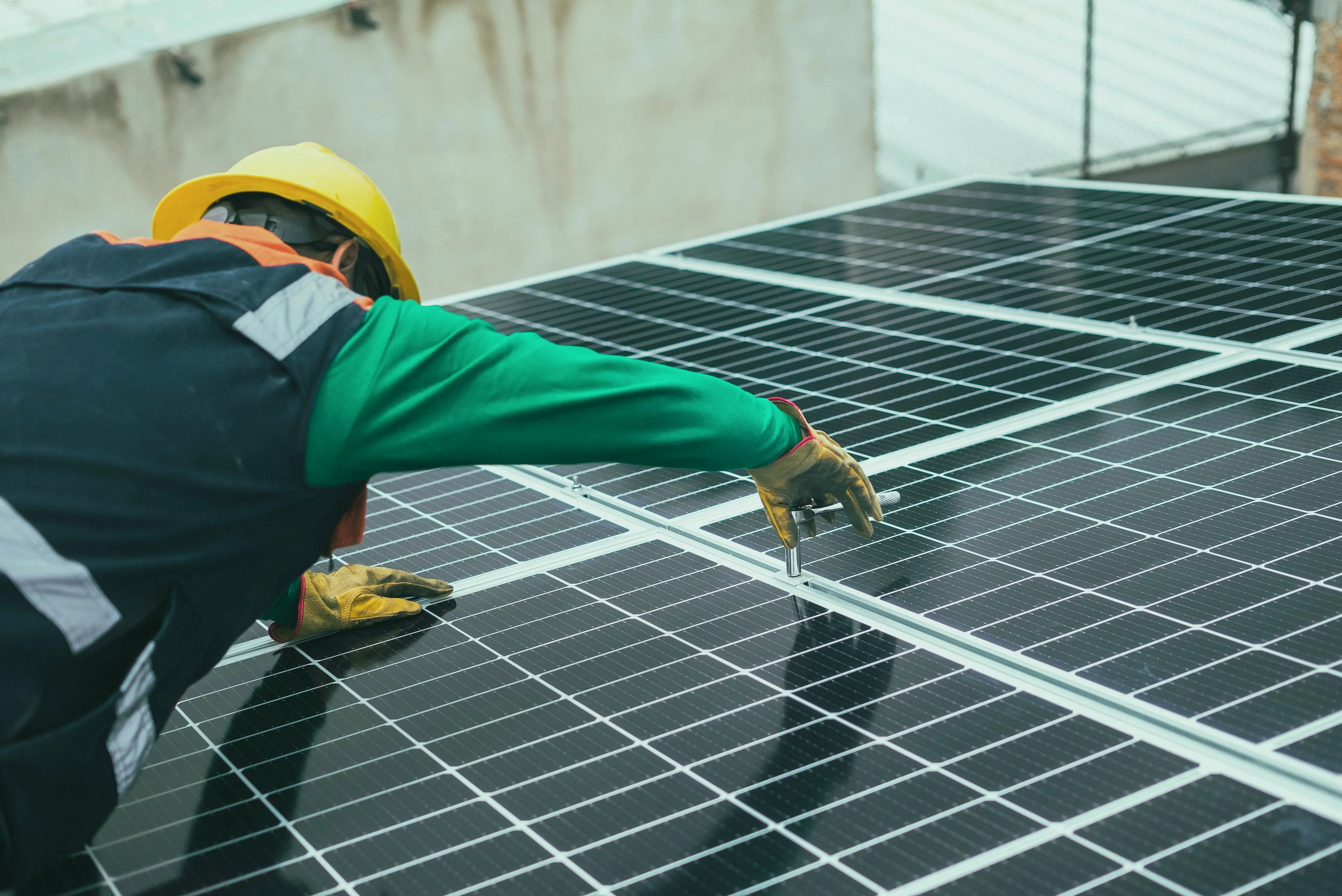 Illustration of solar panel installation and resulting energy savings