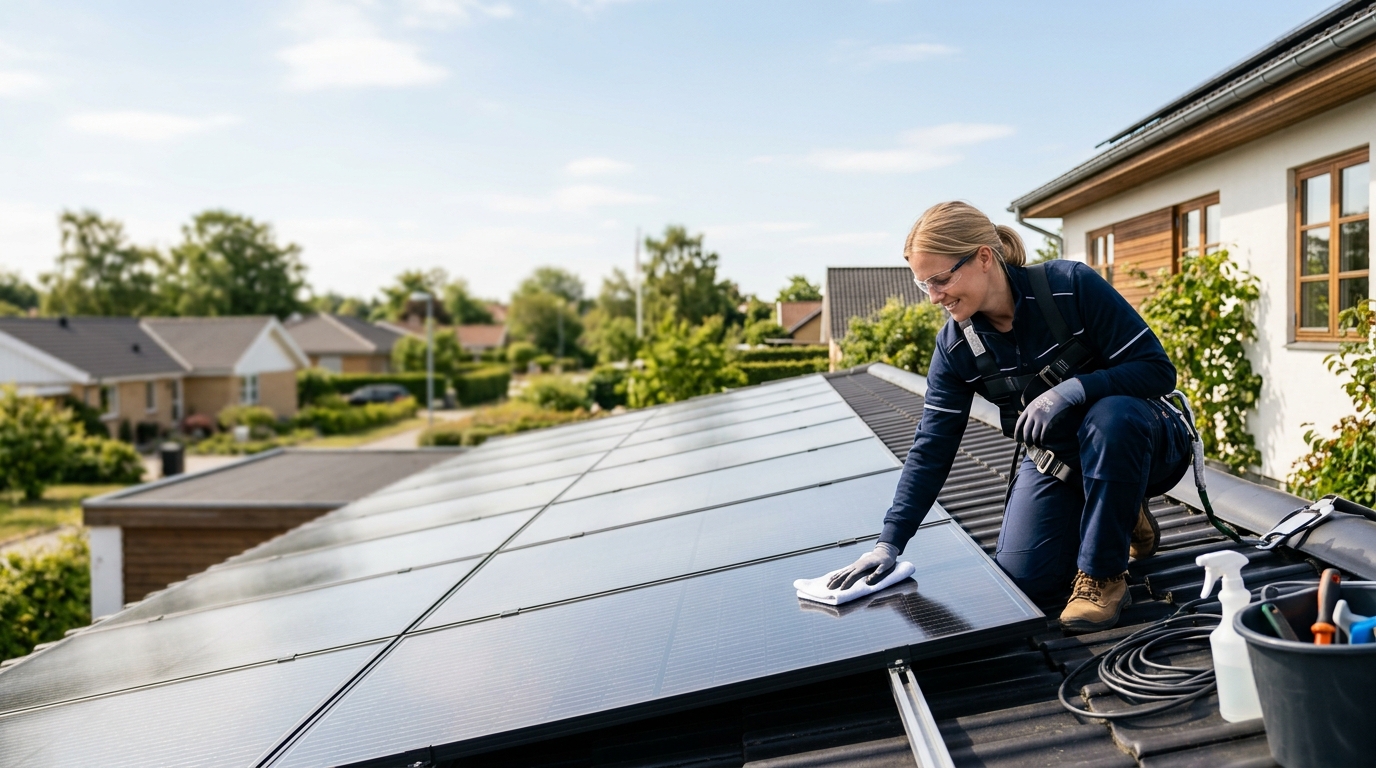 Solcelle vedligeholdelse: Den komplette tjekliste (2026)