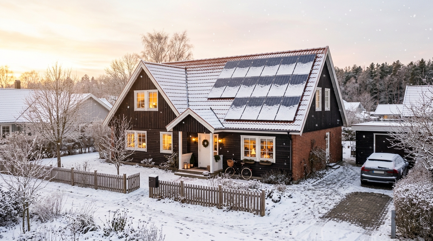 Solceller vinter produktion: Hvor meget producerer de i Danmark?